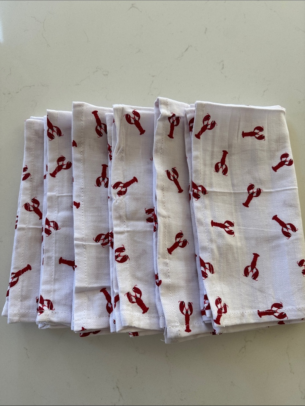 Lobster napkins set of 6.  100% Cotton.  NWOT 🦞